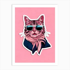 Cat In Sunglasses 7 Art Print