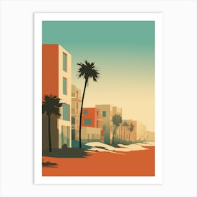 Pismo Beach California Mediterranean Style Illustration 2 Art Print