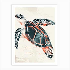 Sea Turtle Canvas Print Art Print