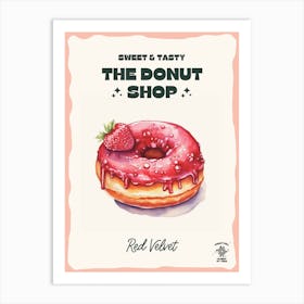 Red Velvet Donut The Donut Shop 1 Art Print