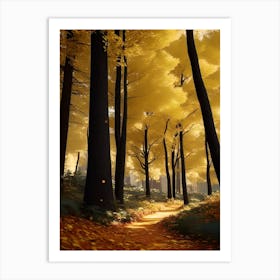 Autumn Trees In The Forest 5 Art Print