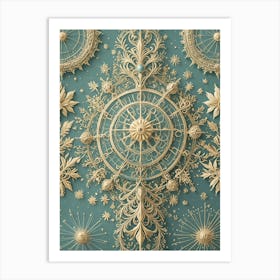 Calm Snowflakes no2 Art Print