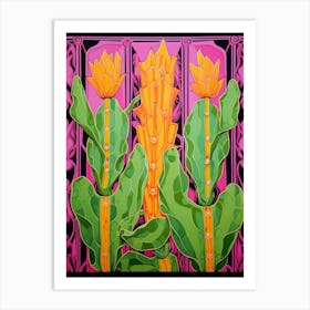 Mexican Style Cactus Illustration Nopal Cactus 2 Art Print