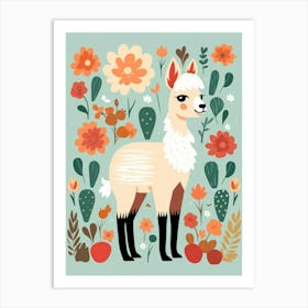 Baby Animal Illustration  Llama 3 Art Print