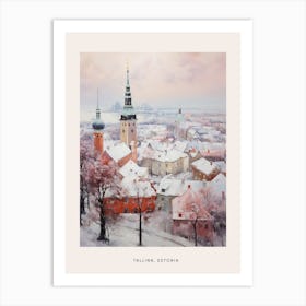 Dreamy Winter Painting Poster Tallinn Estonia 1 Art Print