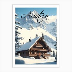 Austria Chalet in the Alps Art Print