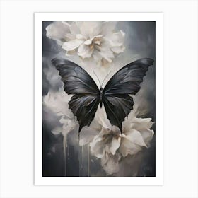 Black Butterfly Art Print