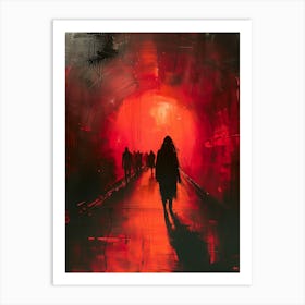 Red Tunnel Art Print