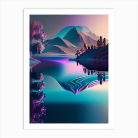 Lake, Waterscape Holographic 1 Art Print