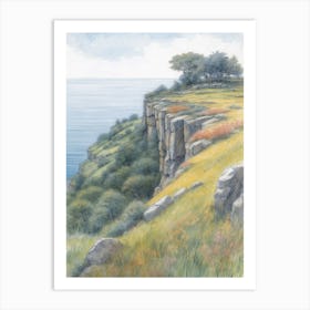 Meadow On The Cliffside Art Print