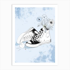 Converse Flower Art Print