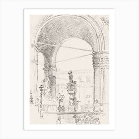 Loggia Dei Lanzi Alice in Wonderland Art Print