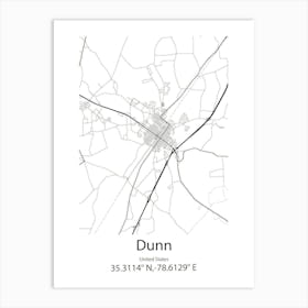 Dunn Loring,United States Minimalist Map Art Print