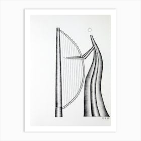 Gentle Sounds Of The Harp Art Print