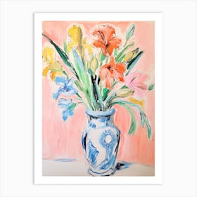 Flower Painting Fauvist Style Gladiolus 1 Art Print