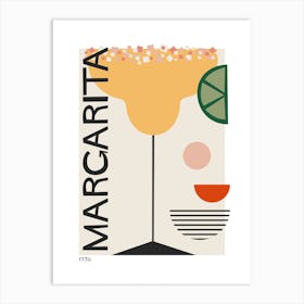 Margarita Retro Cocktail  Neutral Art Print