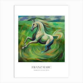 Franz Marc Inspired Horses Collection Painting 07 Art Print