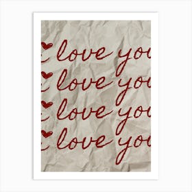 I Love You Art Print