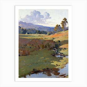 Stream In A Valley Art Print