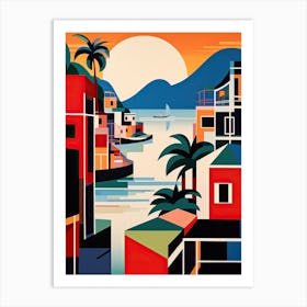 Phuket, Thailand, Bold Outlines 1 Art Print
