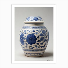 Chinese Blue And White Jar Art Print