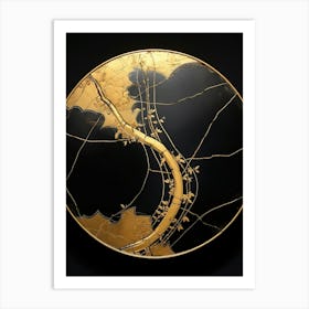 Kintsugi Golden Repair Japanese Style 2 Art Print