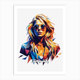 Ellie Goulding 02 Portrait Music Icon Style WPAP Pop Art Art Print