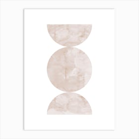 Geometry watercolor circles 3 Art Print