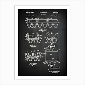 Egg Carton Art Kitchen Art Kitchen Egg Poster Kitchen Patent Vintage Kitchen Poster Egg Carton Cook Print Patent Print Hk196b1 Art Print