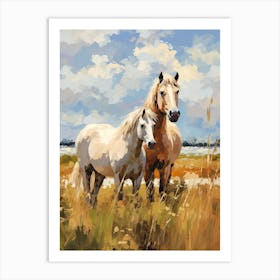 Horses Painting In Pampas Region, Argentina 1 Art Print