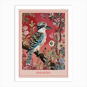 Floral Animal Painting Kookaburra 3 Poster Art Print