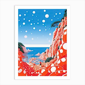 Tropea, Italy, Illustration In The Style Of Pop Art 1 Art Print