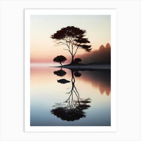 Lone Tree At Sunrise Art Print