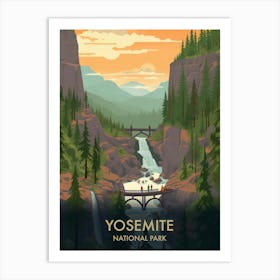 Yosemite National Park Vintage Travel Poster 2 Art Print