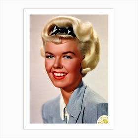 Doris Day Retro Collage Movies Art Print