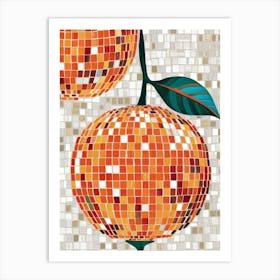 Mosaic Oranges 3 Art Print