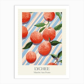 Marche Aux Fruits Lychee Fruit Summer Illustration 2 Art Print