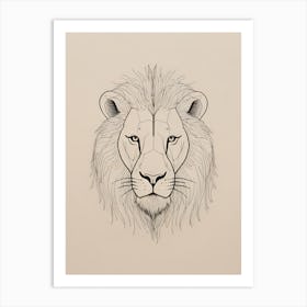 Lion Head Art Print