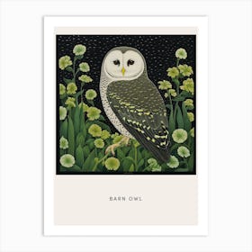 Ohara Koson Inspired Bird Painting Barn Owl 1 Poster Art Print