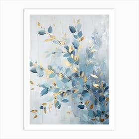 Blue And Gold Canvas Print Art Print