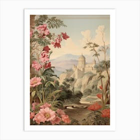 Hibiscus Flower Victorian Style 1 Art Print