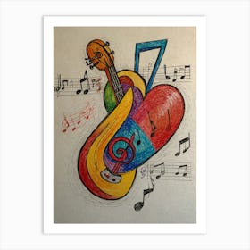 Heart Of Music 33 Art Print