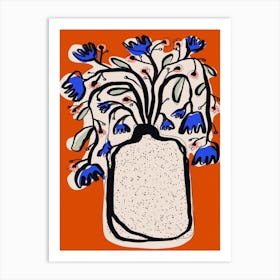 Lovely Flower Bouquet (Orange) Art Print