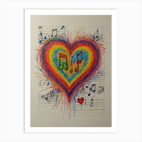 Heart Of Music 30 Art Print