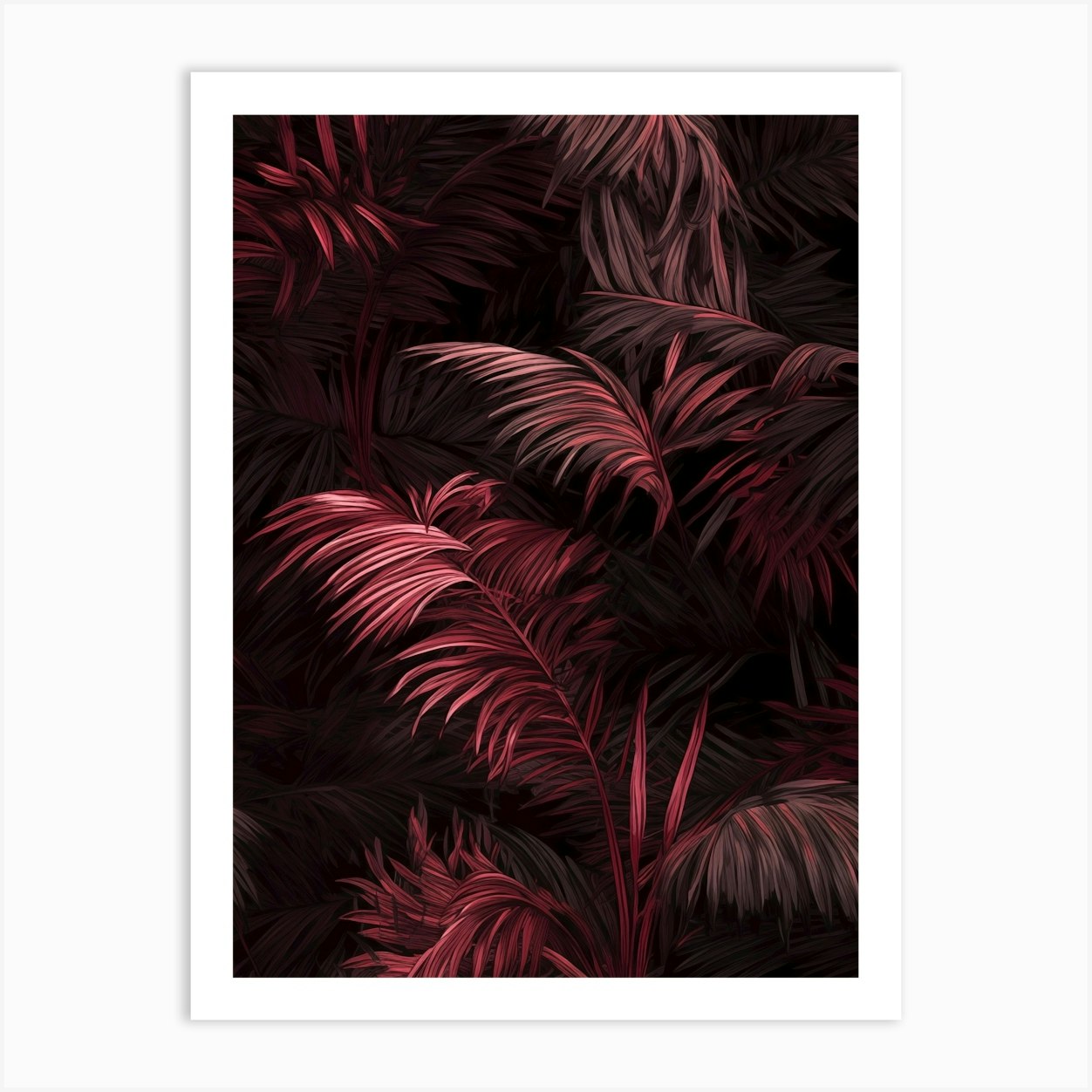 Wallpaper Tropical Leaves Art Print by JBJart Justyna Jaszke