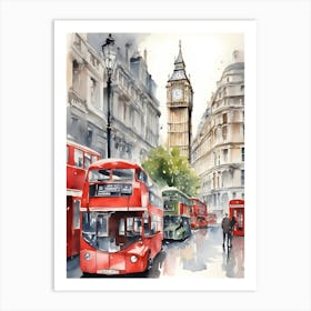 London City Watercolor 2 Art Print