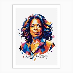 Oprah Winfrey 01 Portrait WPAP Pop Art Art Print