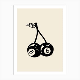 8 Ball Cherry Art Print