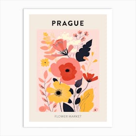 Flower Market Poster Prague Czech Republic 2 Art Print