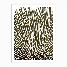 Acropora Cytherea Linocut Art Print